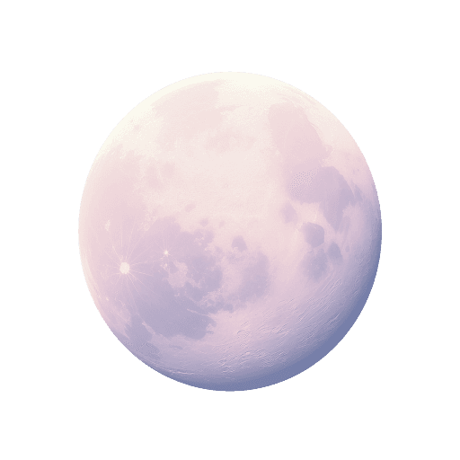 Aesthetic Pink Full Moon PNG