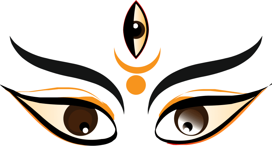 Maa Durga Third Eye Face PNG