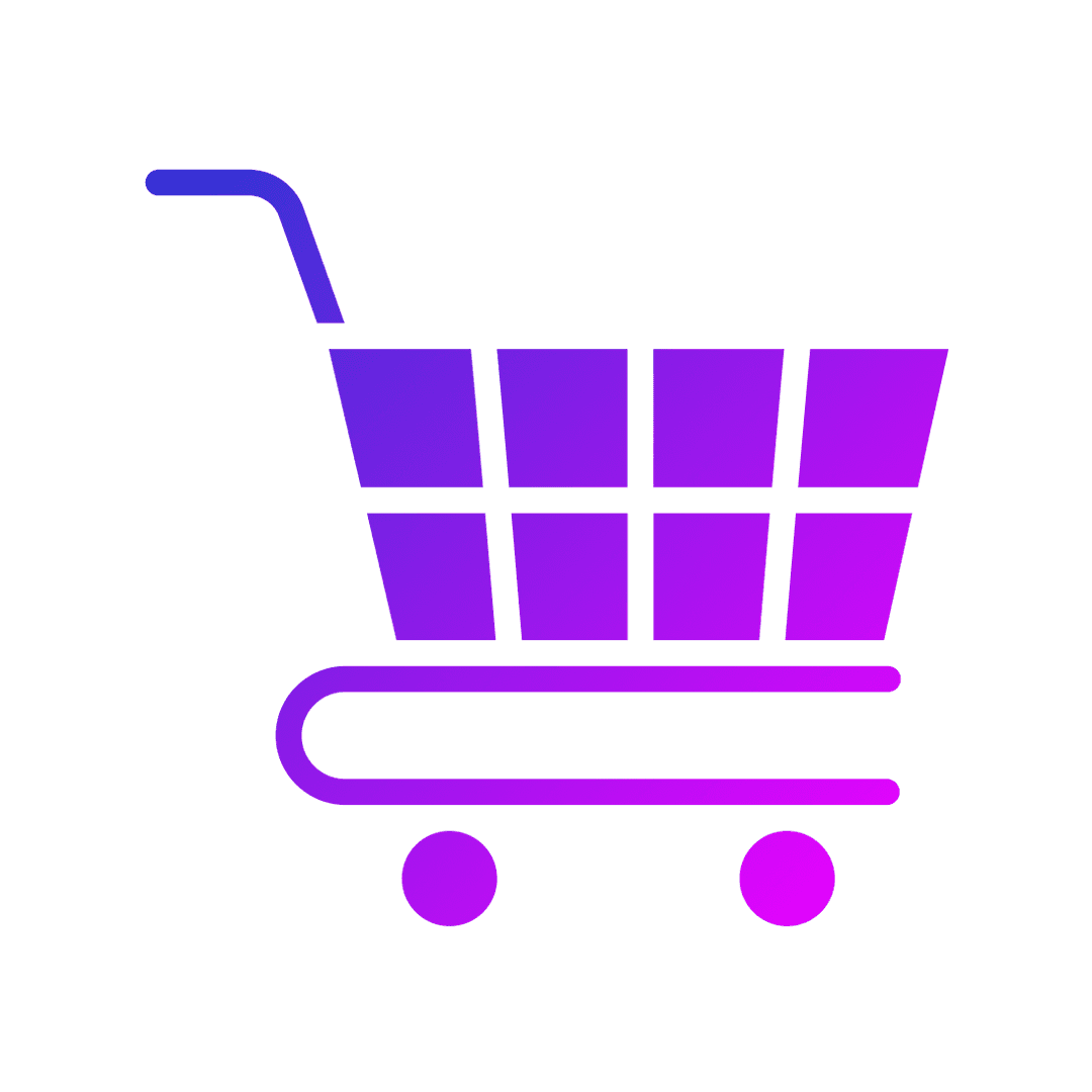 Gradient Blue & Purple Grid Cart