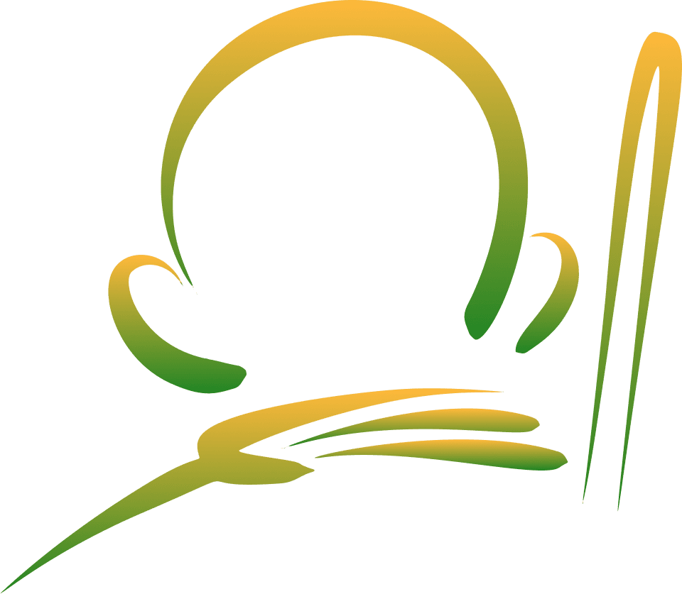 Abstract Green & Gold Artistic Flourish