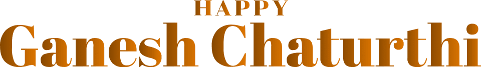 Happy Ganesh Chaturthi Text PNG