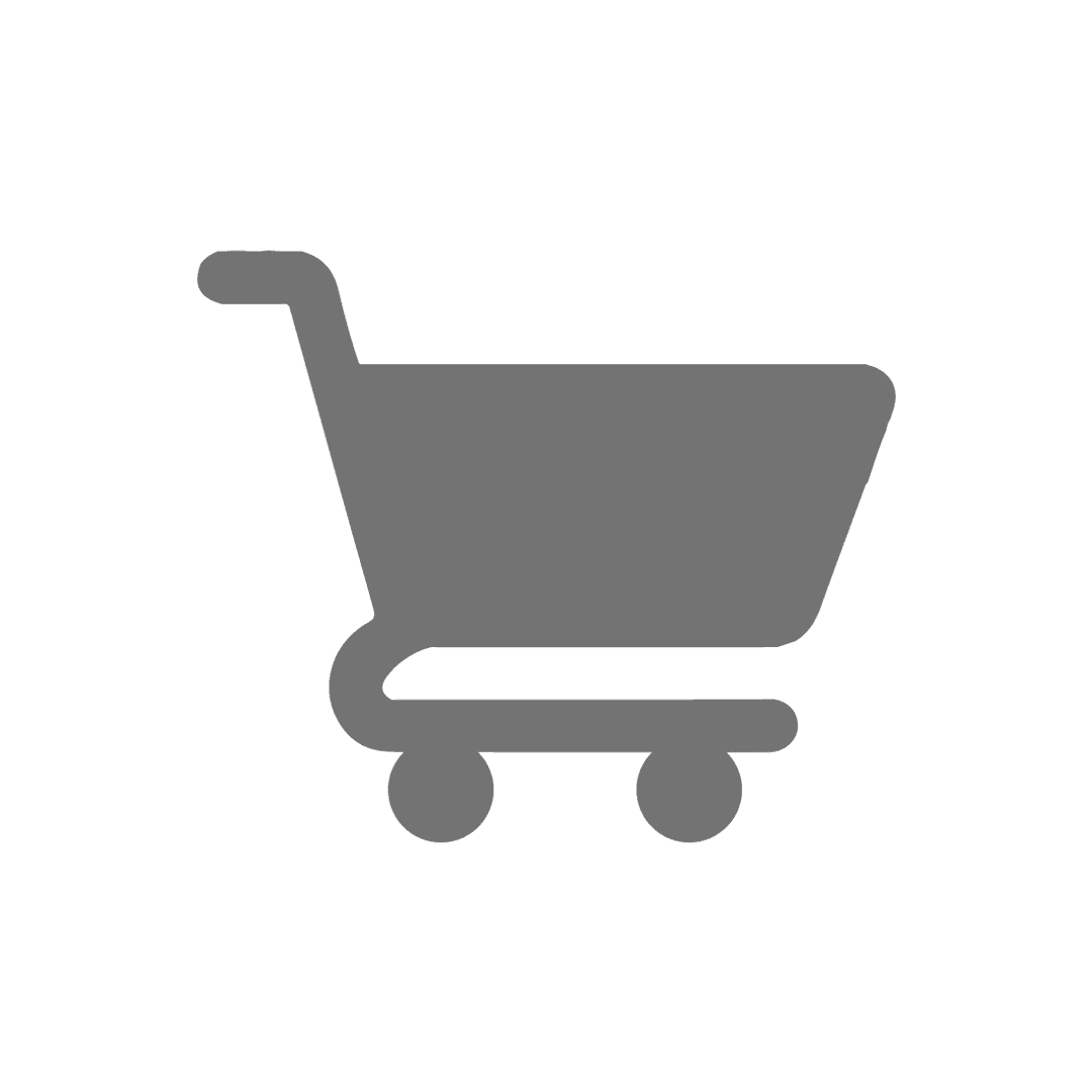 Solid Grey Shopping Cart Silhouette