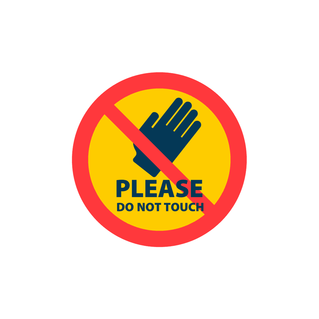 Please Do Not Touch Warning Icon