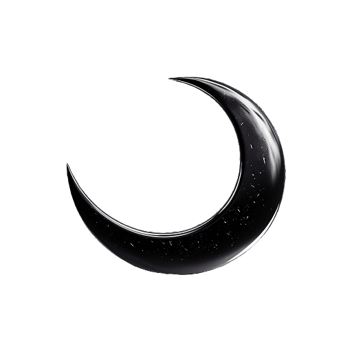 Minimalist Crescent Moon Icon PNG