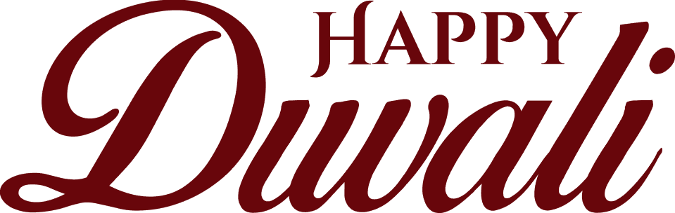 Elegant Happy Diwali Calligraphy PNG