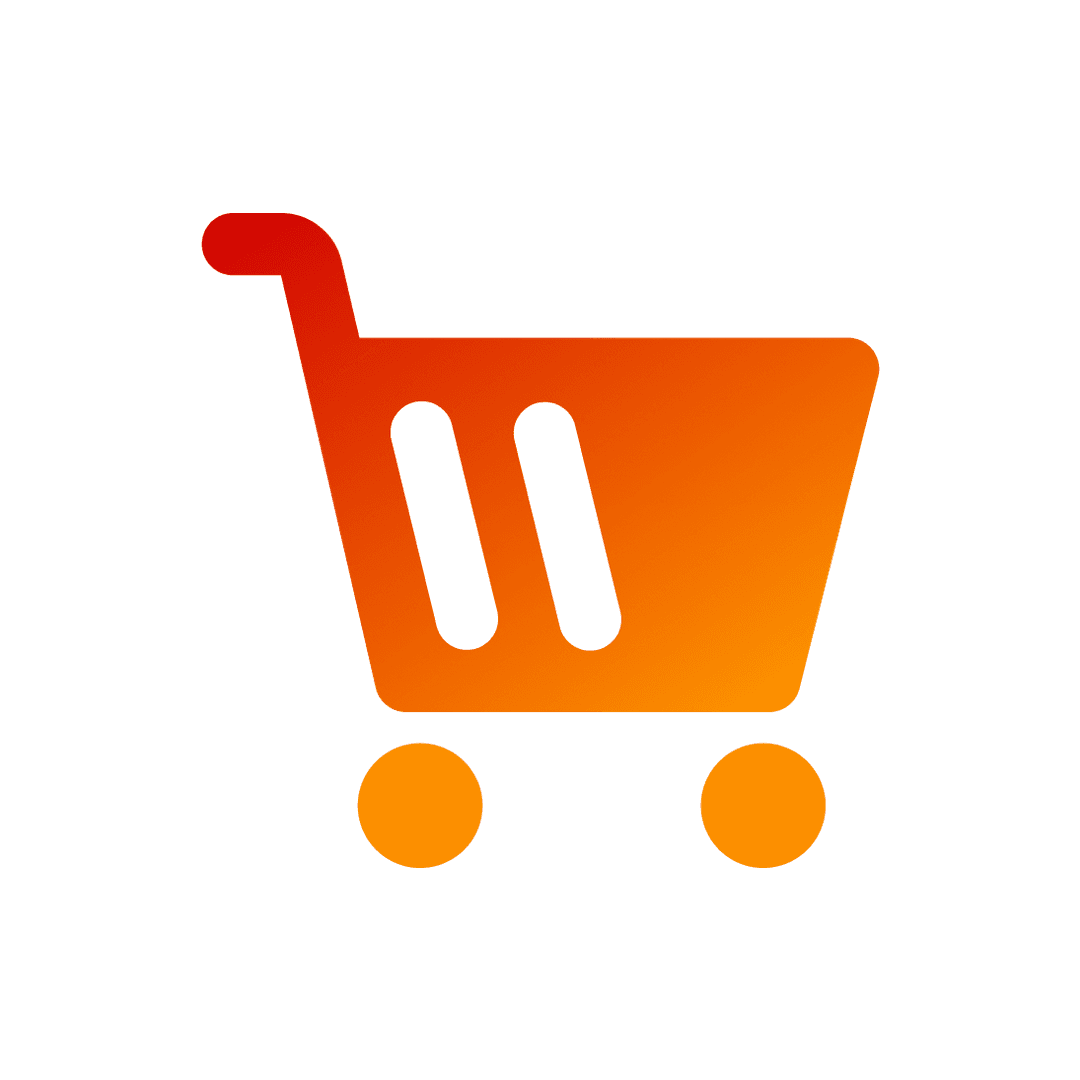Red & Orange Gradient Shopping Cart