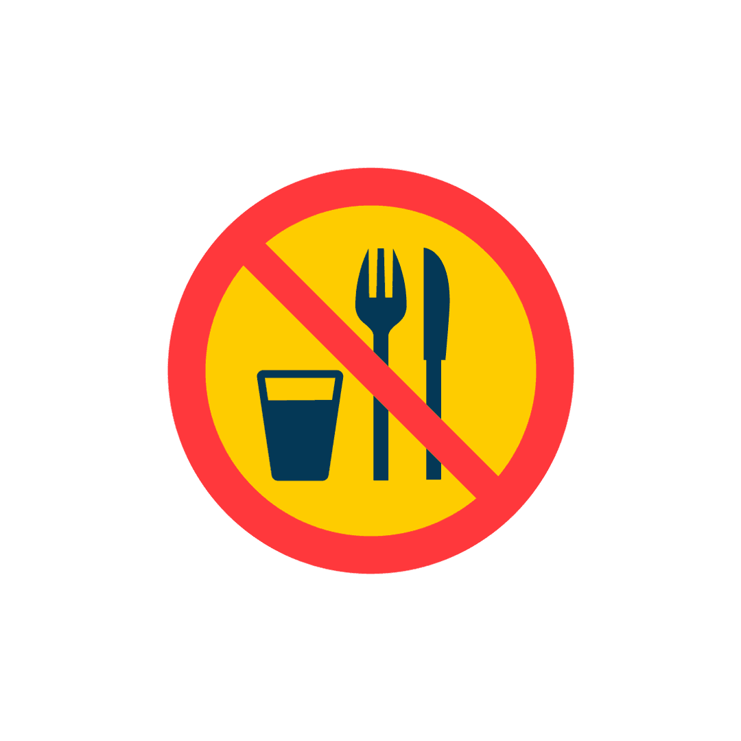 No Eating or Drinking Symbol PNG