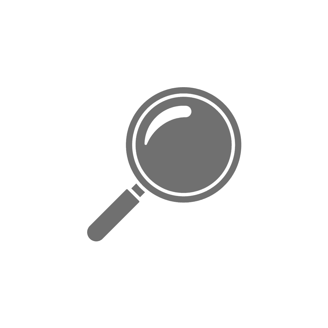 Grey Magnifying Glass Search Icon PNG