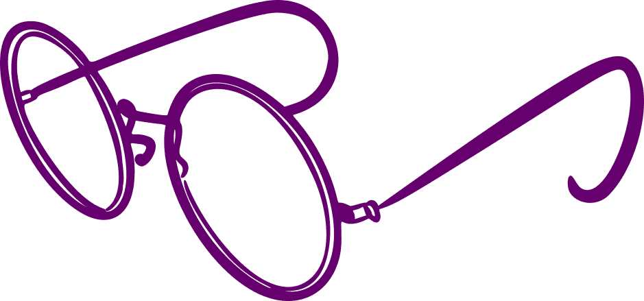 Purple Round Wire-Frame Eyeglasses