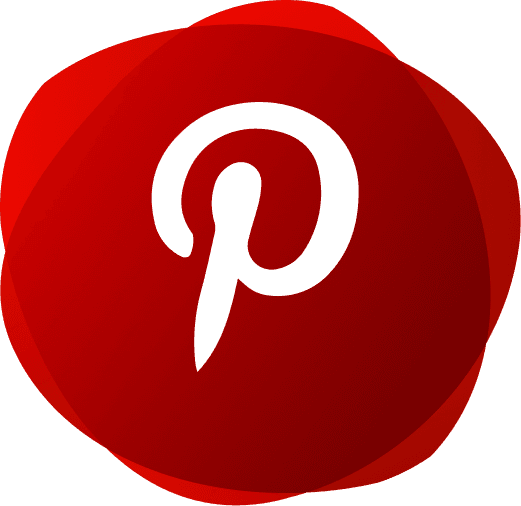 Abstract Red Fluid Pinterest Icon PNG