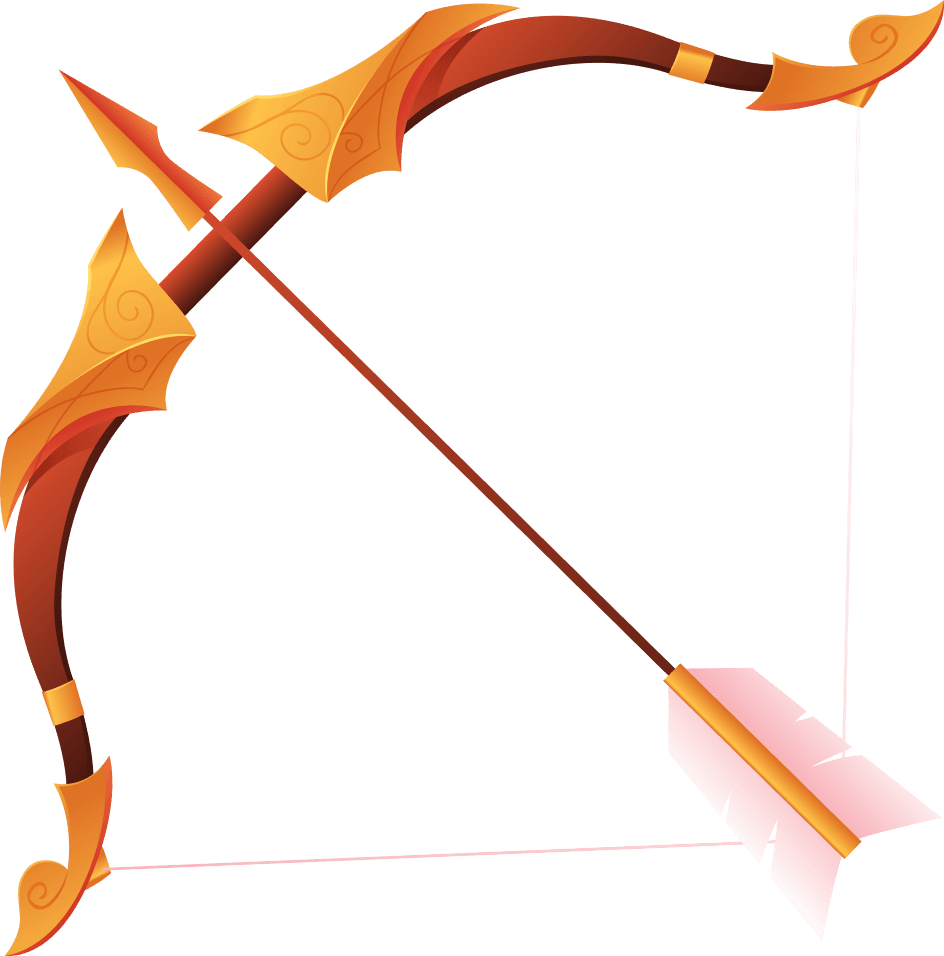 Ornate Bow & Arrow PNG