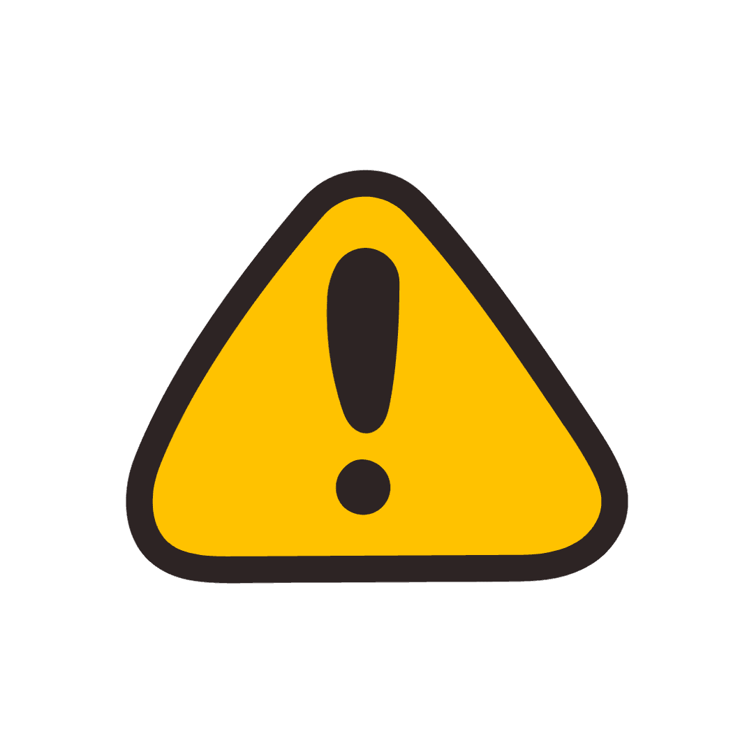 Rounded Vector Hazard Sign