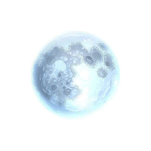 Blue Full Moon Illustration PNG