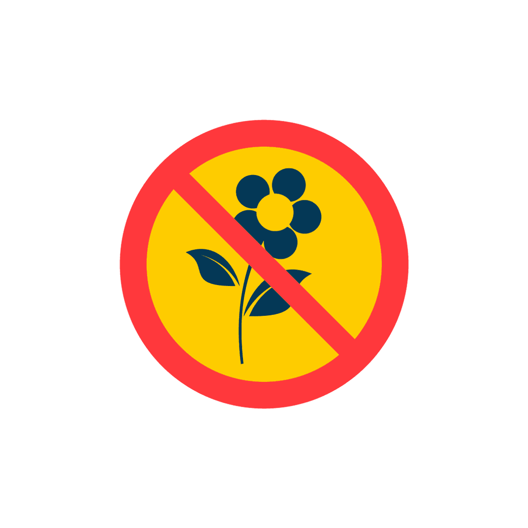 Do Not Pick Flowers Symbol