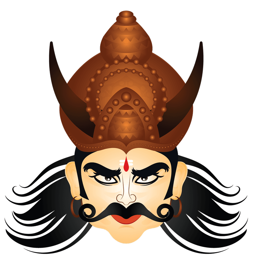 Fierce Ravan Digital Portrait PNG