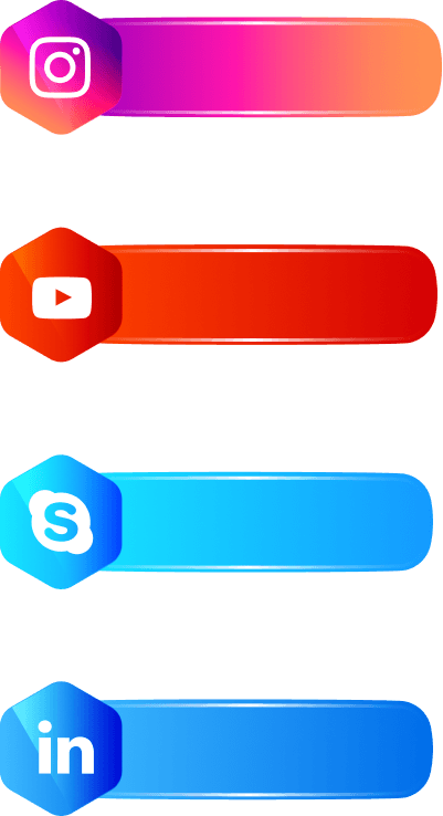 Social Media Profile Link Banners PNG