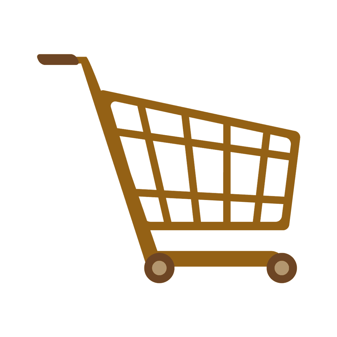 Rustic Brown Shopping Cart Icon