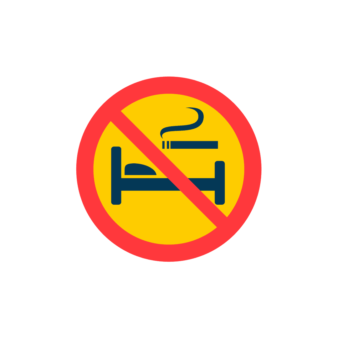 Do Not Smoke in Bed Icon