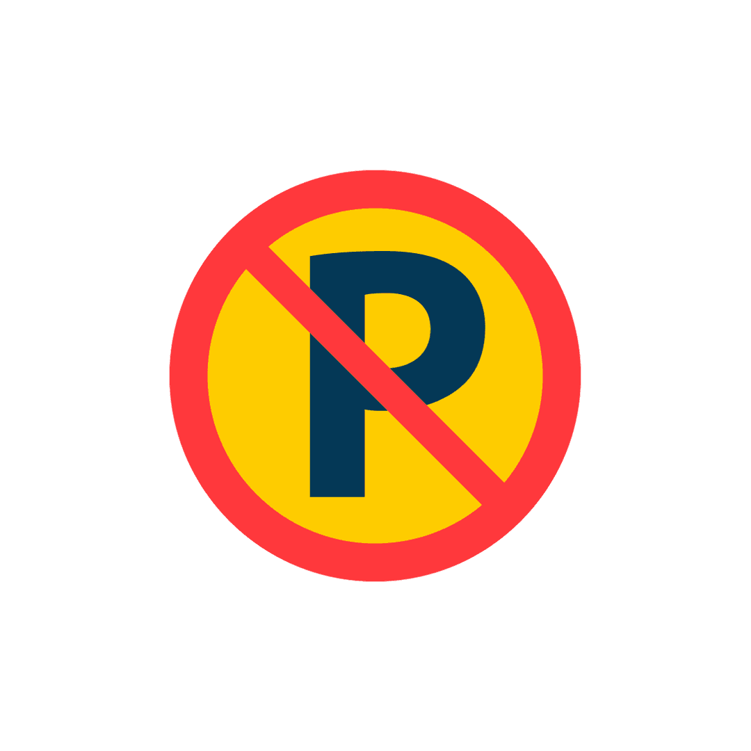 No Parking Prohibition Icon