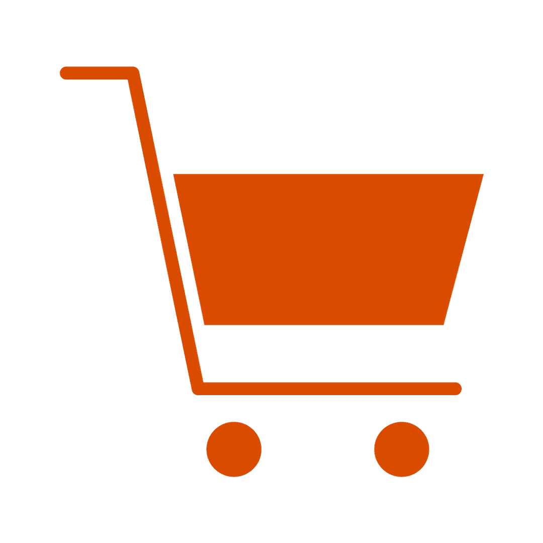 Orange Shopping Cart Icon
