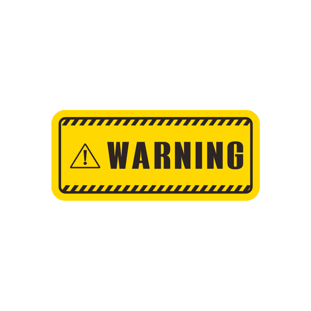 Yellow Industrial Warning Banner
