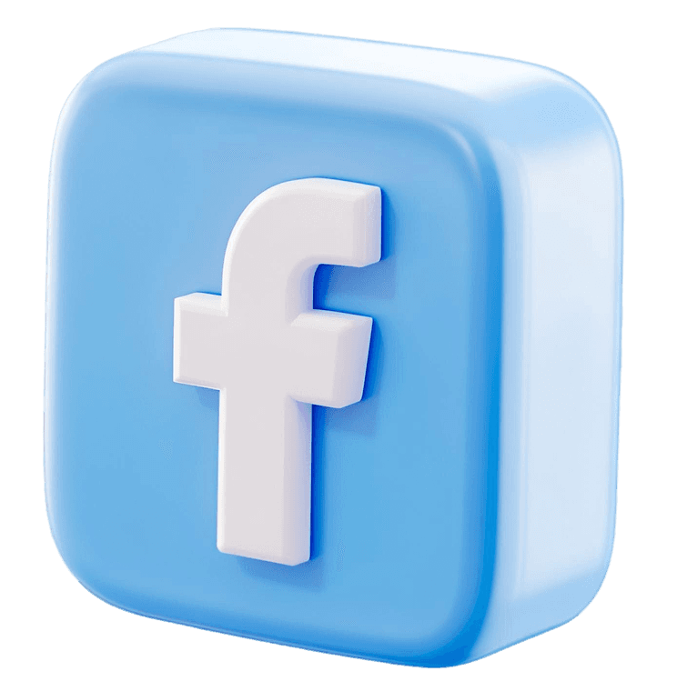 3D Facebook Logo Icon PNG