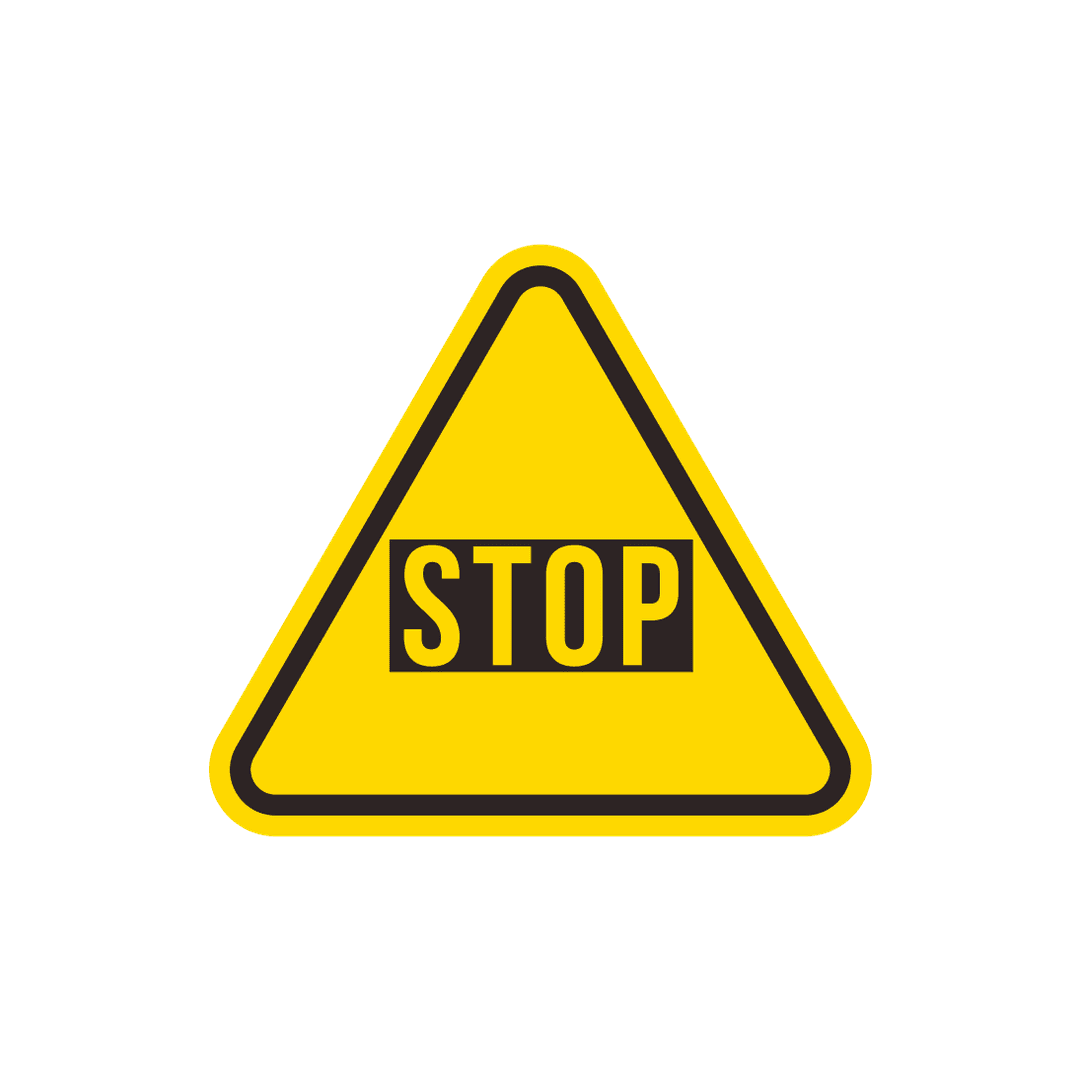 Triangular Stop Warning Symbol