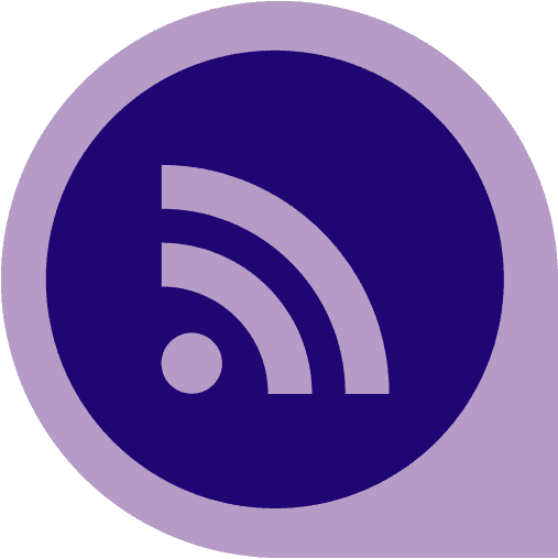 Purple RSS Feed Icon PNG