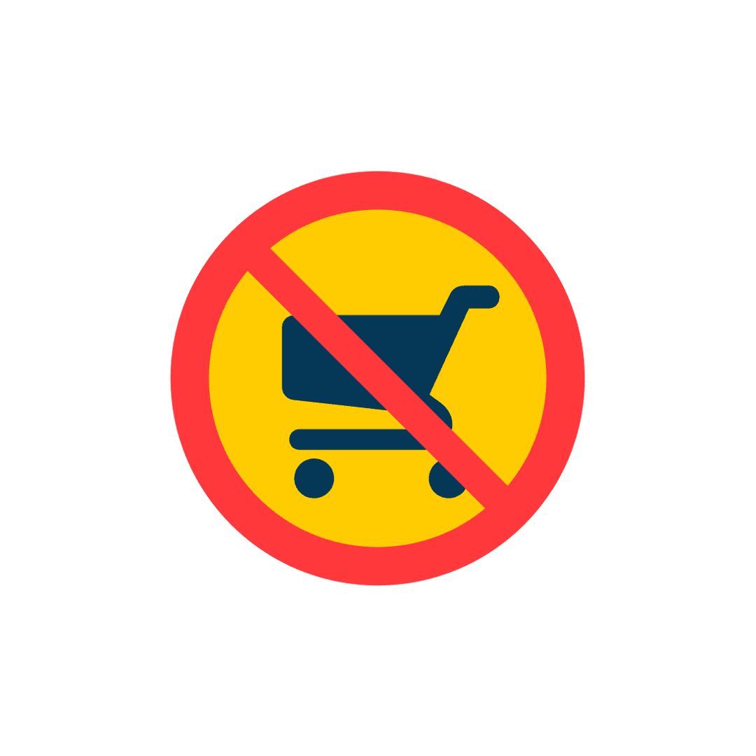 No Carts Allowed Icon