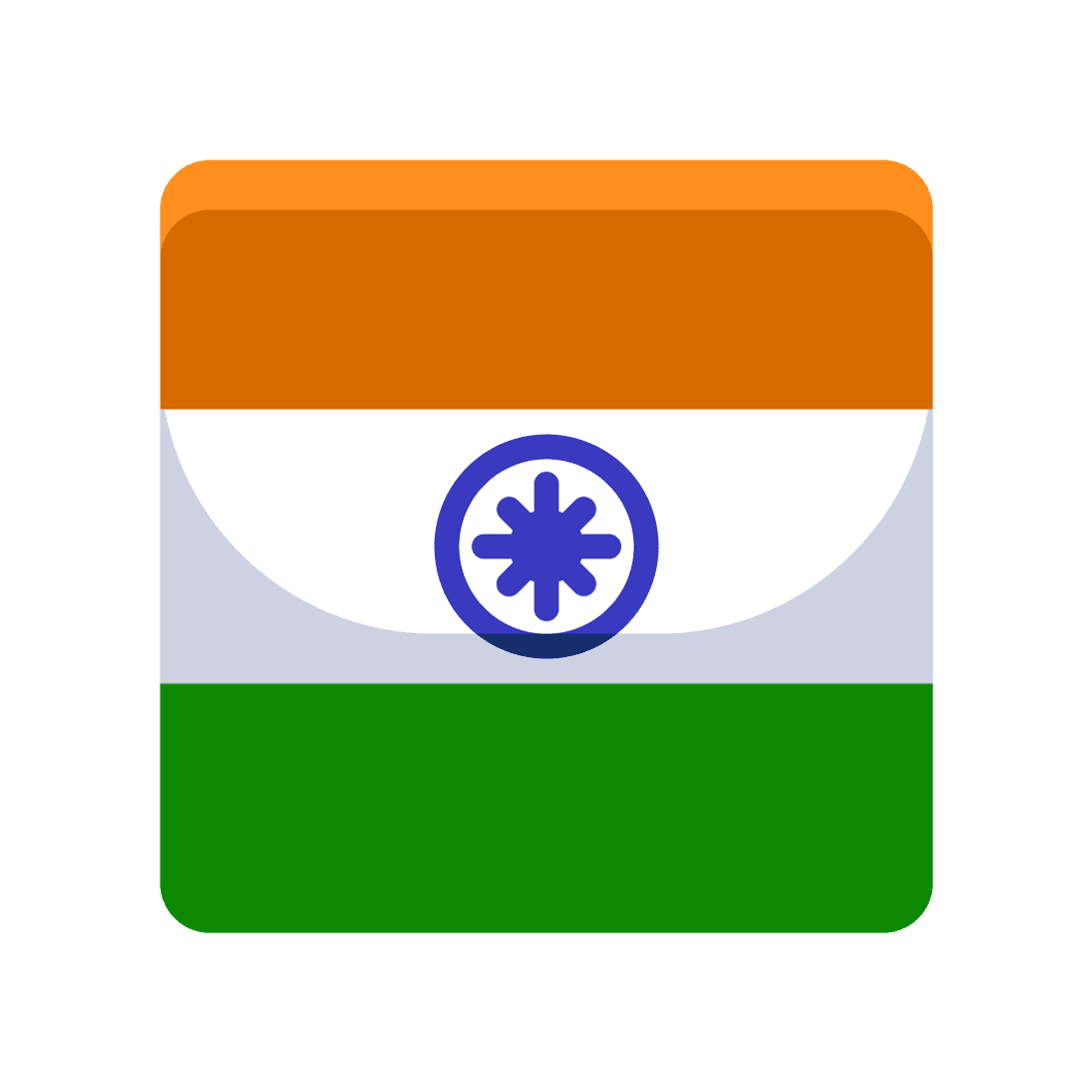 Square Indian National Flag App Icon