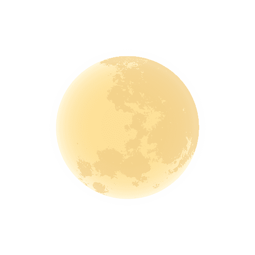 Golden Full Moon Illustration PNG