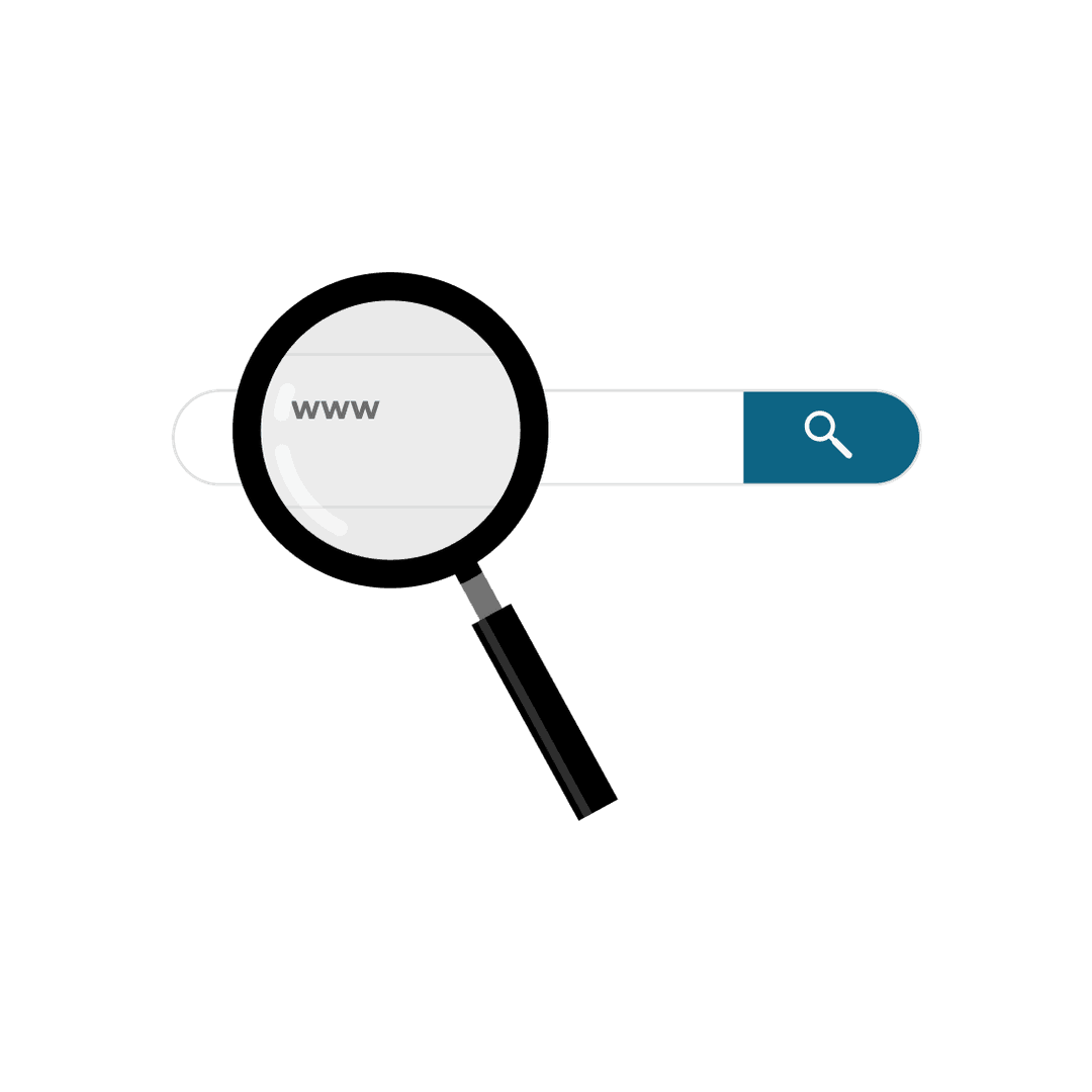 Magnifying Glass and Browser Bar PNG