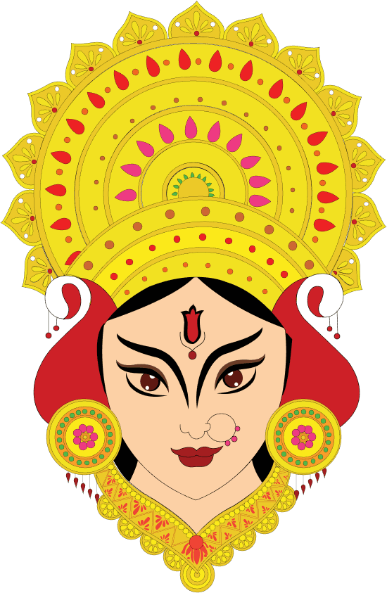 Maa Durga Full Face PNG