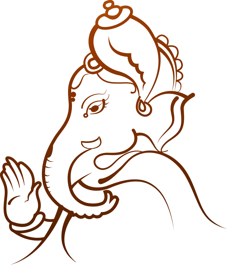 Golden-Brown Ganesh PNG