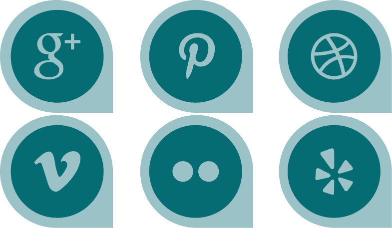 Minimal Social Media Icons PNG