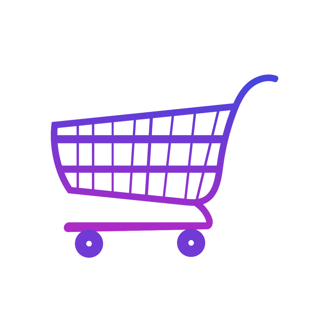 Gradient Purple & Blue Shopping Cart