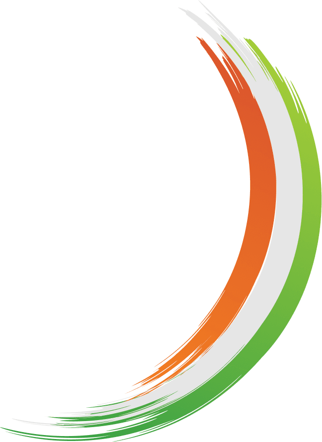 Abstract Indian Tricolor Curved Brushstroke