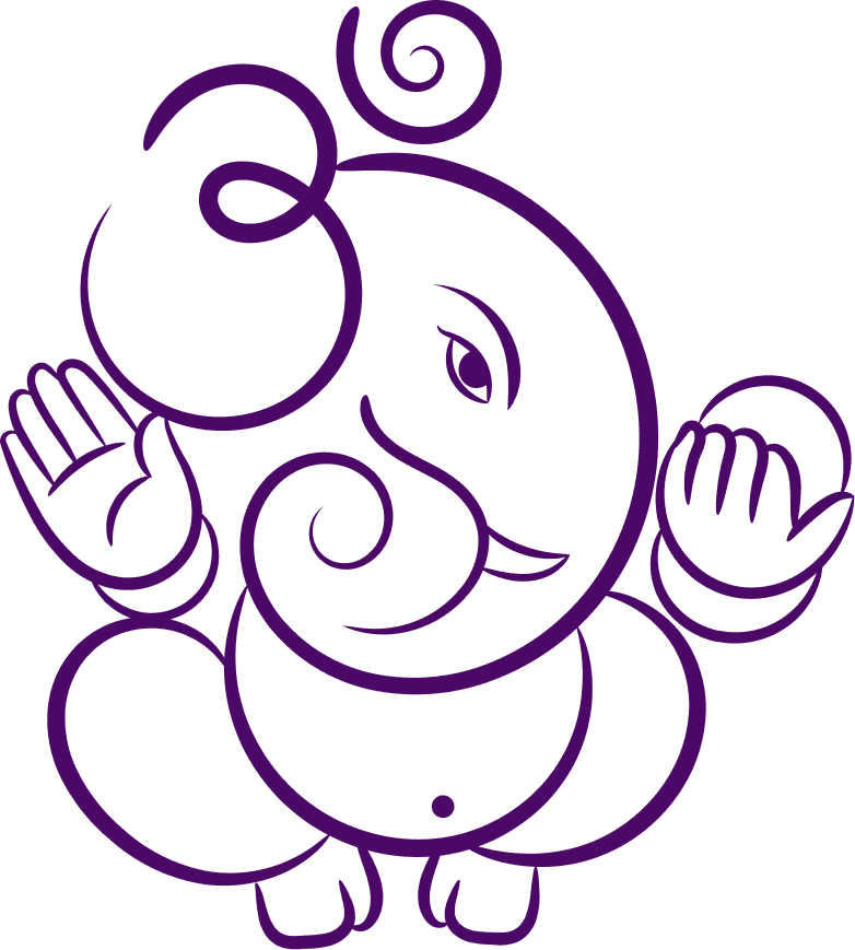 Purple Lord Ganesh PNG